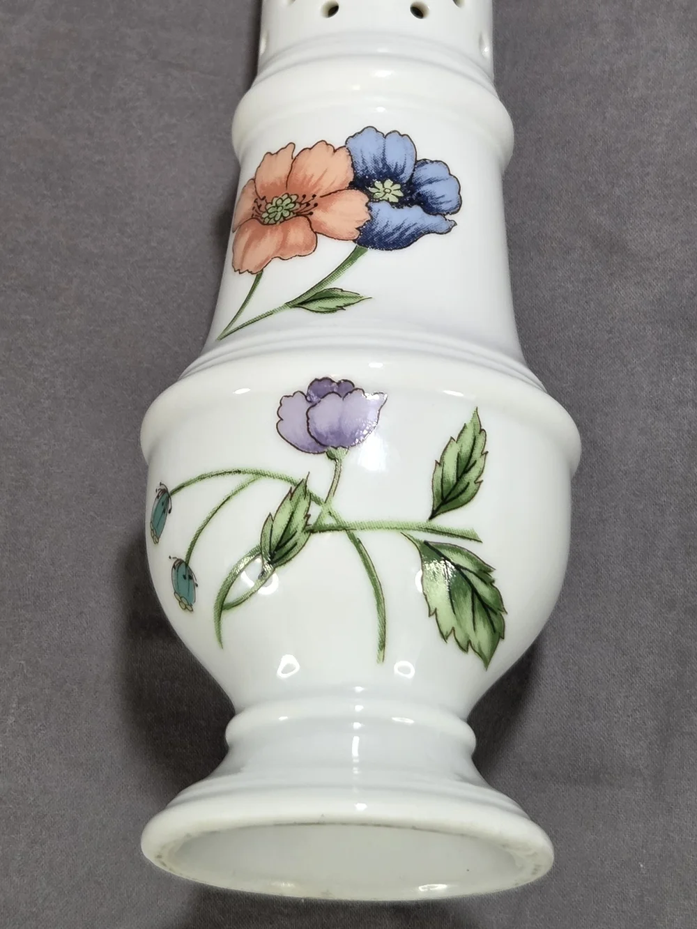 Vintage House of Prill Porcelain Sugar Shifter / Spice Dredger Floral Poppy